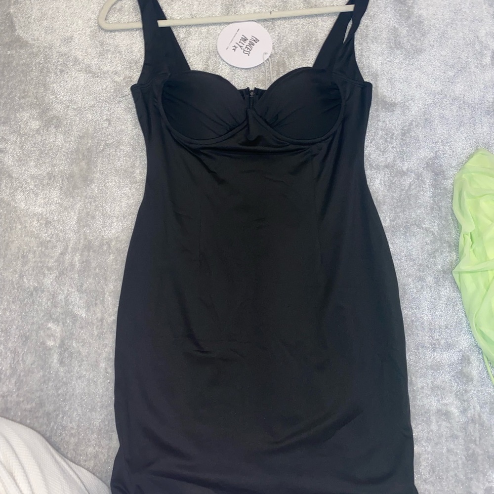 Black corset cup dress